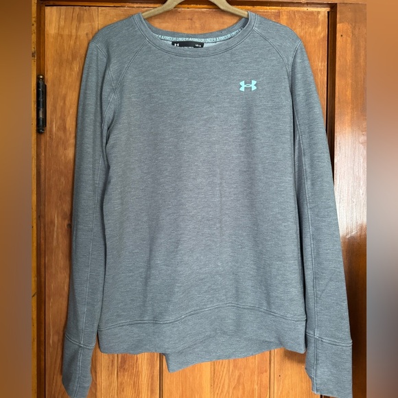 Under Armour Gray Pullover with Blue Logo - Picture 1 of 3